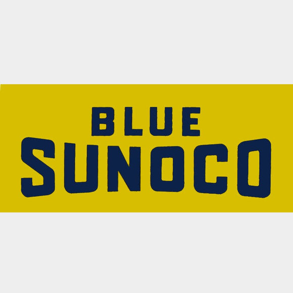 Blue Sunoco Flat Ad Glass