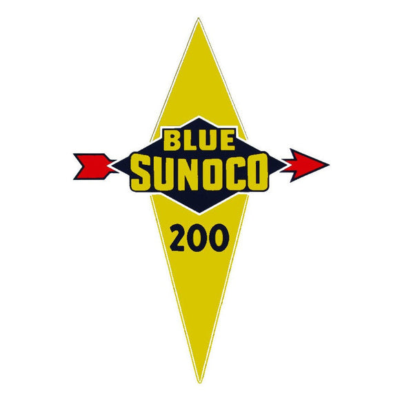 Blue Sunoco 200 (Yellow) Vinyl Decal - 20.5