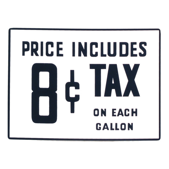 8 Cent Tax Vinyl Decal - 8.25