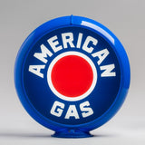 American Gas 13.5" Gas Pump Globe with Light Blue Plastic Body