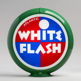 Atlantic White Flash 13.5" Gas Pump Globe with Green Plastic Body
