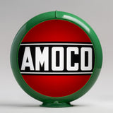 Amoco 13.5" Gas Pump Globe with Green Plastic Body