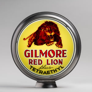 Gilmore Red Lion 15" Gas Pump Globe with unpainted steel body