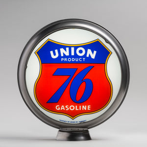 Union 76 15" Gas Pump Globe with unpainted steel body