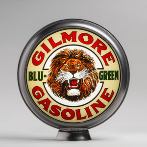 Gilmore Blu-Green 15" Gas Pump Globe with unpainted steel body