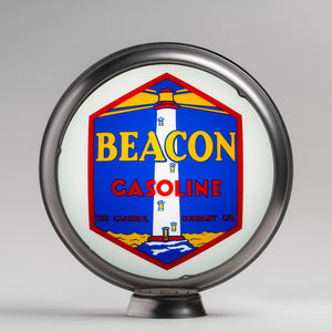 Beacon (Blue) 15" Gas Pump Globe with unpainted steel body