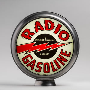 Radio Gas 15" Gas Pump Globe with unpainted steel body