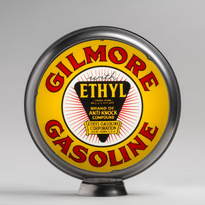 Gilmore Ethyl 15" Gas Pump Globe with unpainted steel body
