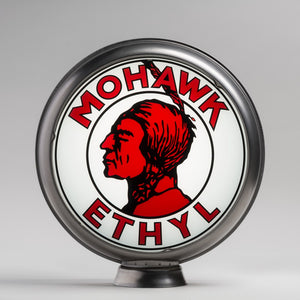 Mohawk Ethyl 15" Gas Pump Globe with unpainted steel body