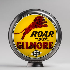 Roar with Gilmore 15" Gas Pump Globe with unpainted steel body