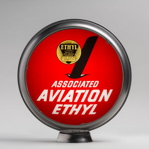 Associated Aviation Ethyl 15" Gas Pump Globe with unpainted steel body