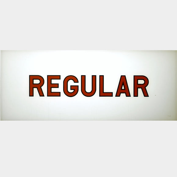 Regular Red Letter Flat Ad Glass