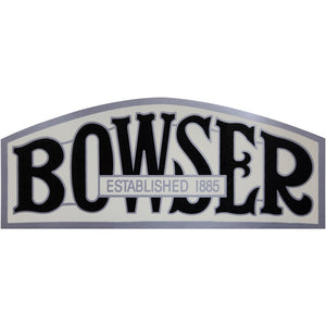 Bowser Logo Silver Vinyl Decal - 6"x2.5"