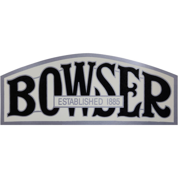 Bowser Logo Silver Vinyl Decal - 6
