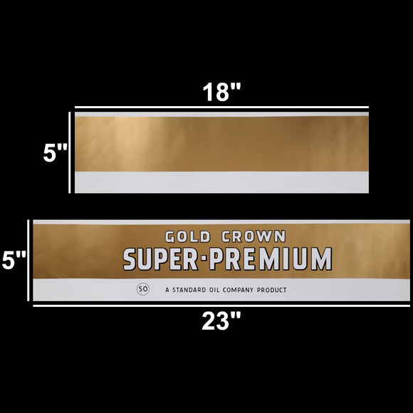 Gold Crown Super Premium 4 Piece Vinyl Decal Set