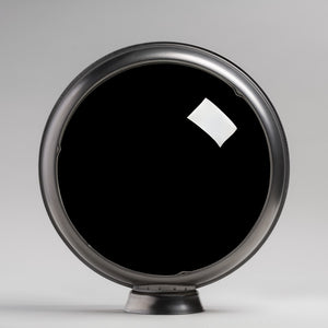 Black 15" Gas Pump Globe with unpainted steel body