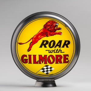 Roar with Gilmore 15" Gas Pump Globe with unpainted steel body