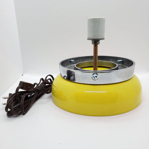 Yellow Powder Coated Lamp Display Base with Mounting Ring