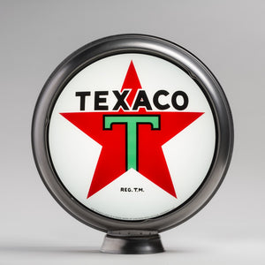 Texaco T Star 15" Gas Pump Globe with unpainted steel body
