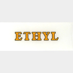 Ethyl Yellow with Black Outline Flat Ad Glass