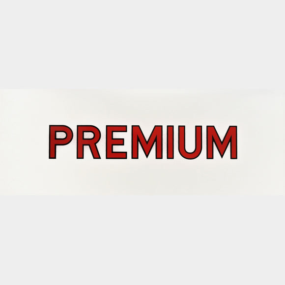 Premium Red Letter Flat Ad Glass