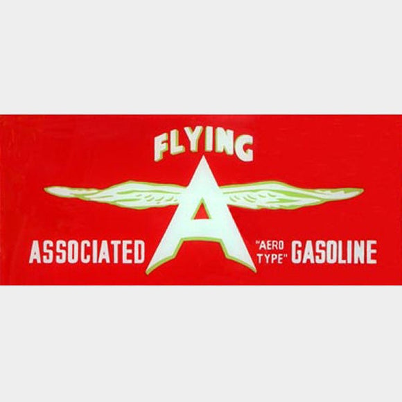 Associated Flying A Flat Ad Glass