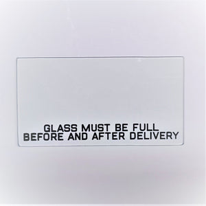 Bowser "Glass Must Be Full" Ad Glass