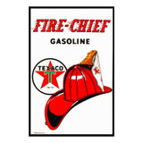 Texaco Fire Chief Vinyl Decal - 2", 3", 6", 9", 12", 12"x18"