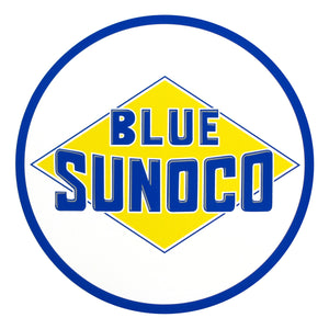 Blue Sunoco Round Vinyl Decal - 2", 3", 6", 12"