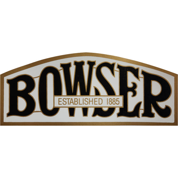 Bowser Logo Gold Vinyl Decal