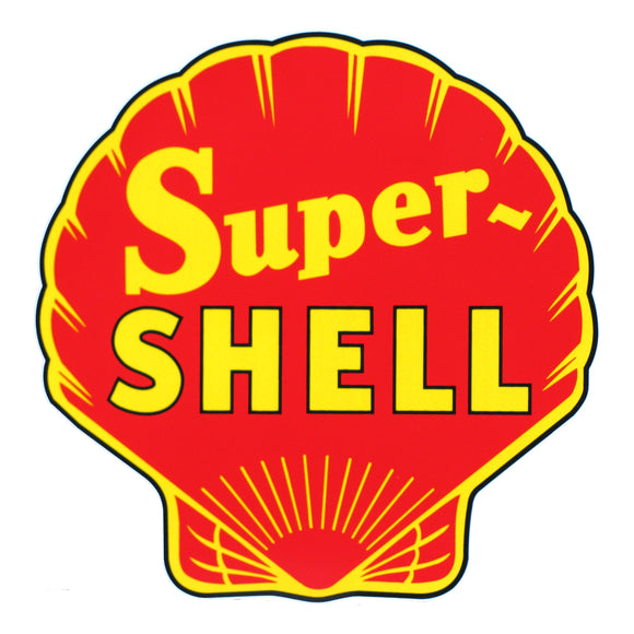 Super Shell Red Vinyl Decal - 12