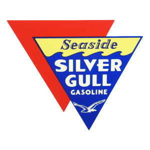 Seaside Silver Gull Gasoline Water Transfer Decal - 11"x13"