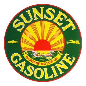 Sunset Gasoline Water Transfer Decal - 12"