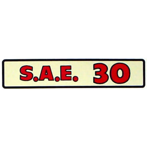 S.A.E. 30 Water Transfer Decal