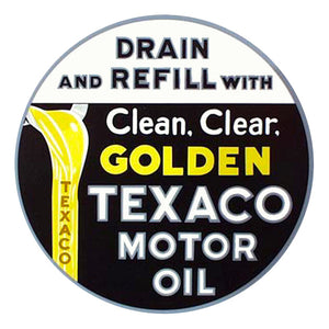 10" Golden Texaco Water Transfer Decal