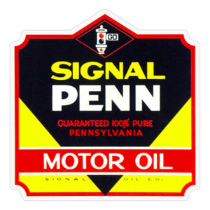 7.75" Signal Penn Motor Oil Water Transfer Decal