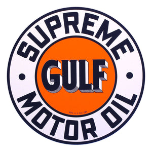 9" Gulf Supreme Motor Oil Water Transfer Decal