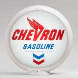 Chevron 13.5" Gas Pump Globe with White Plastic Body