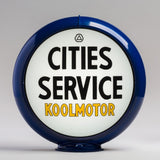 Cities Service Koolmotor 13.5" Gas Pump Globe with Dark Blue Plastic Body
