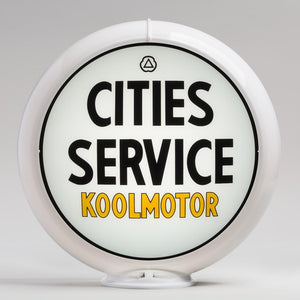 Cities Service Koolmotor 13.5" Gas Pump Globe with White Plastic Body
