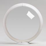 Clear 13.5" Gas Pump Globe with White Plastic Body