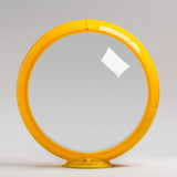 Clear 13.5" Gas Pump Globe with Yellow Plastic Body