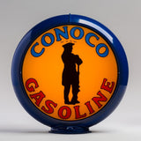 Conoco Minuteman 13.5" Gas Pump Globe with Dark Blue Plastic Body