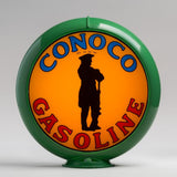 Conoco Minuteman 13.5" Gas Pump Globe with Green Plastic Body