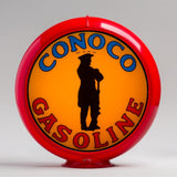 Conoco Minuteman 13.5" Gas Pump Globe with Red Plastic Body