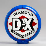 DX (Red) 13.5" Gas Pump Globe with Light Blue Plastic Body