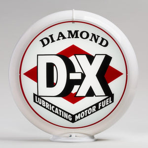 DX (Red) 13.5" Gas Pump Globe with White Plastic Body