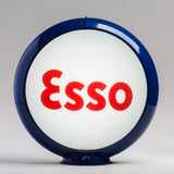 Esso Block 13.5" Gas Pump Globe with Dark Blue Plastic Body