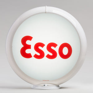 Esso Block 13.5" Gas Pump Globe with White Plastic Body