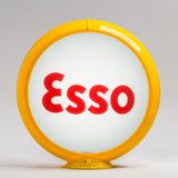 Esso Block 13.5" Gas Pump Globe with Yellow Plastic Body